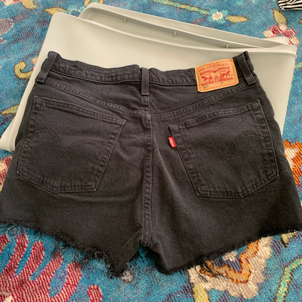 Black Levi 501 shorts